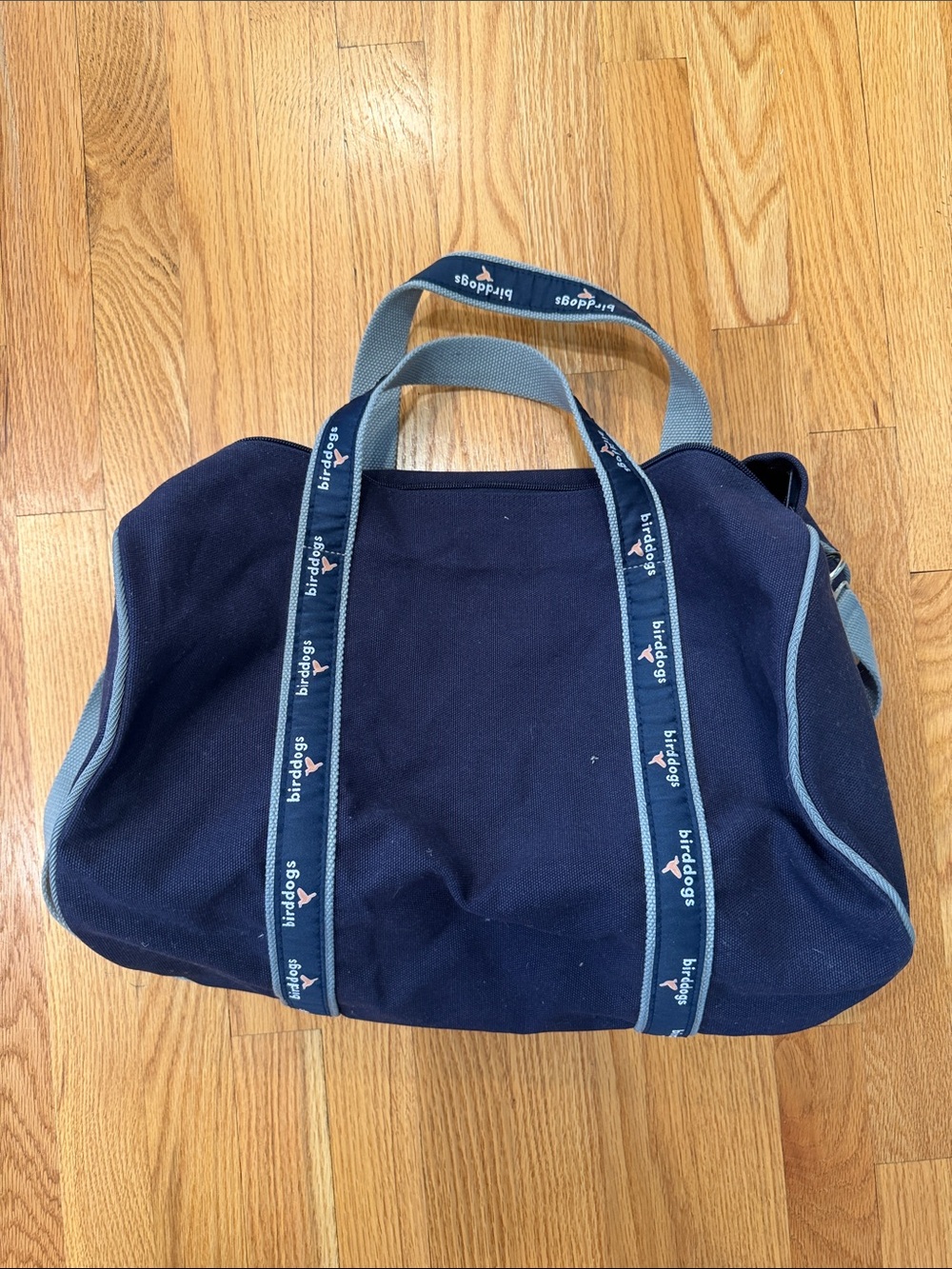 Birddogs Navy Canvas Duffel with Gray Trim